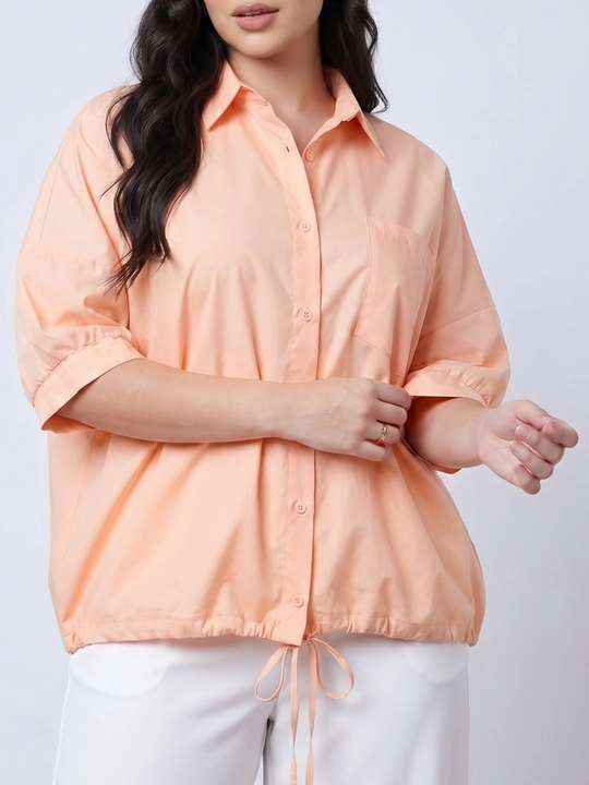 Rubashka ayollar oversize, hajmli yengli erkin rubashka ELLY FASHION