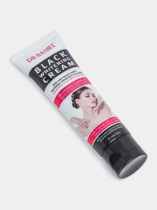 Dr. Rashel Black Charcoal, 100 ml, qora ko‘mirli intim zonalar uchun oqartiruvchi krem