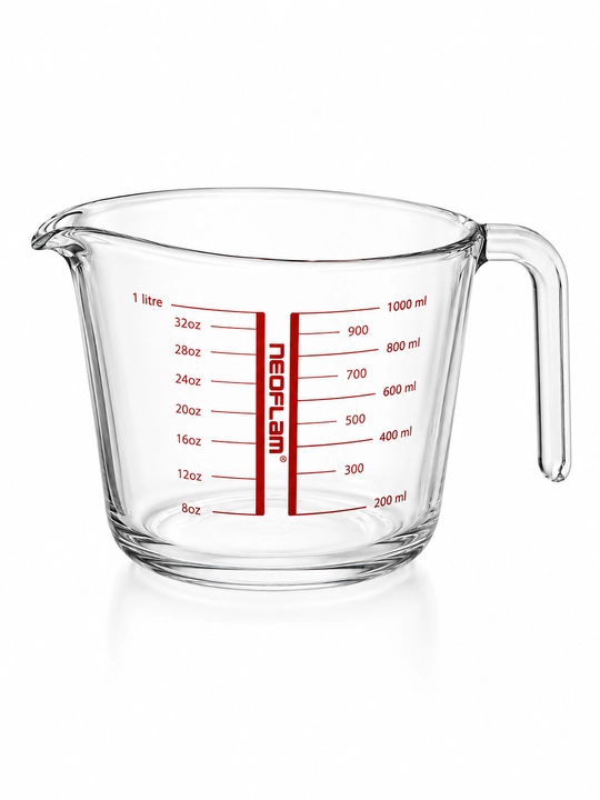 O‘lchov stakani, shisha o‘lchov ko‘zachasi, 250 ml, 500 ml, 1000 ml