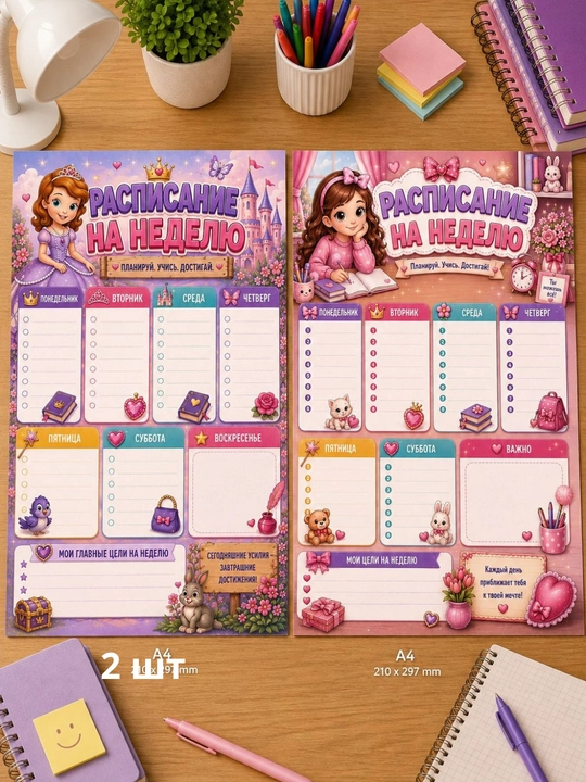 Dars jadvali maktab uchun (planner) - 