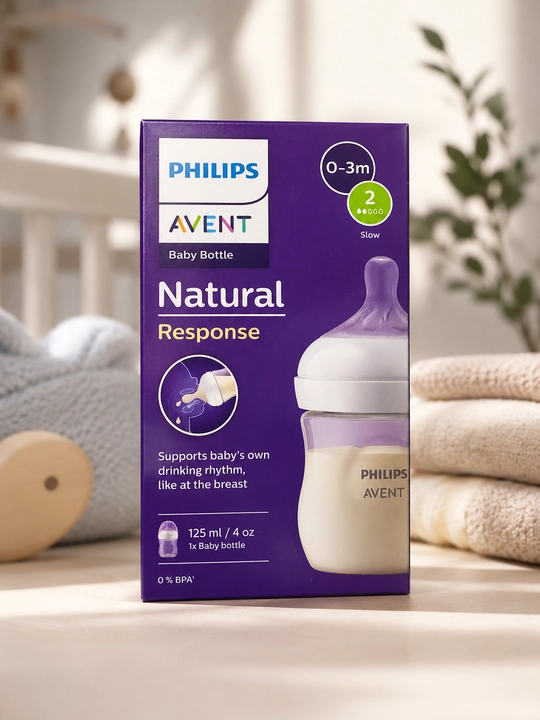 Бутылочка Philips Avent Natural Response 125 мл, BPA Free, 0–3 месяца - 
