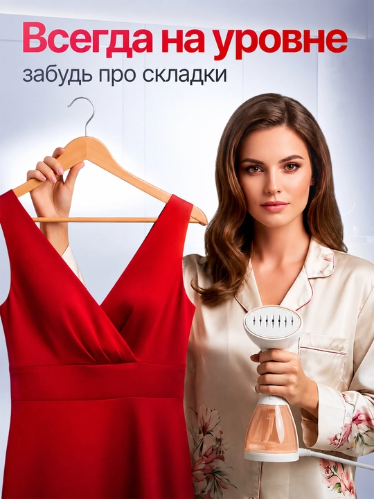 Kiyim uchun qo‘l bug‘lagichi 2v1 1500 Vt 300 ml