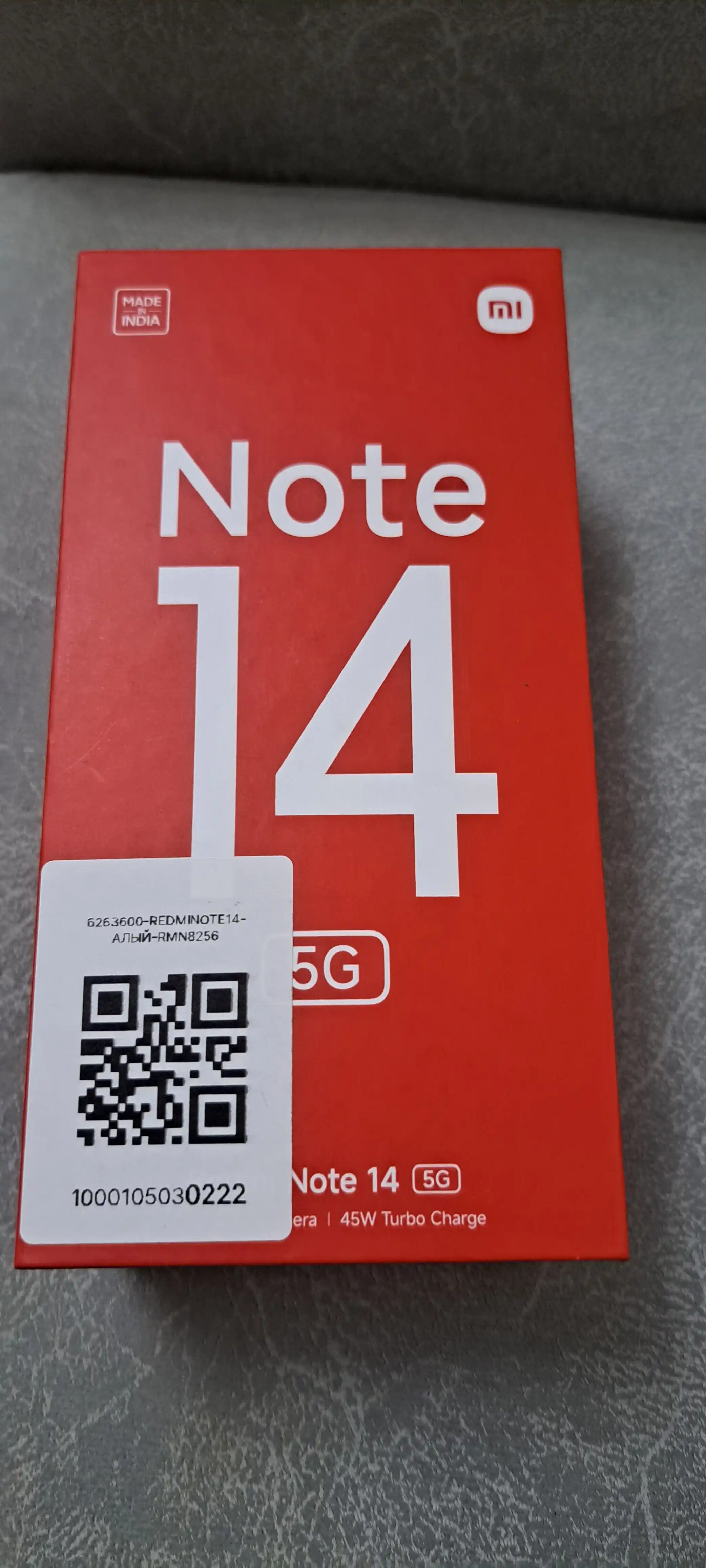 Smartfon Redmi Note 14 5G, 8/256 GB, 5110 mA/soat, 50 MP kamera, 1 yillik kafolat