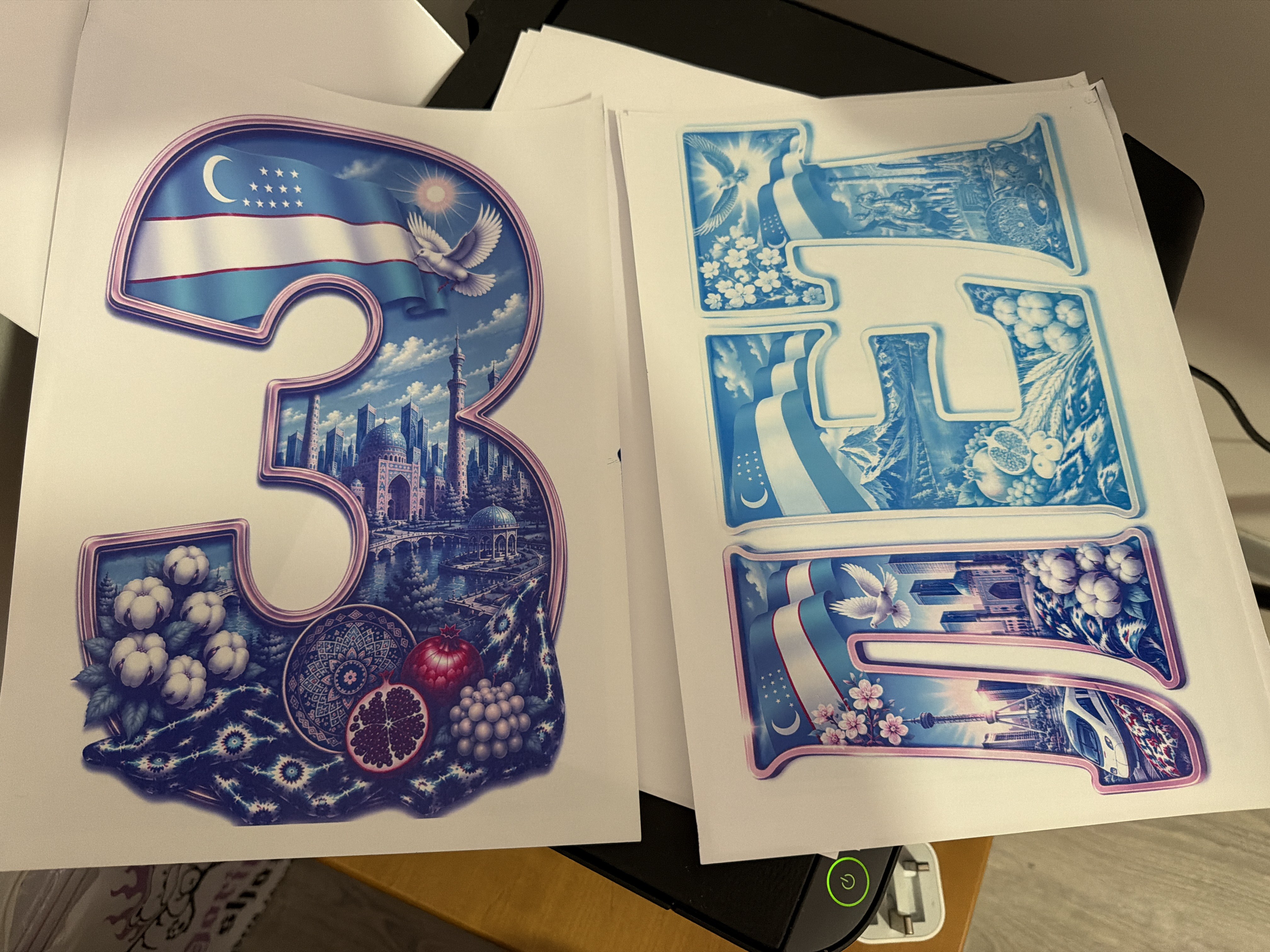 Siyoh Epson 103, l3150, l3250, 103 EcoTank printer bo'yog'i, 4 rang + 1 qora sovga