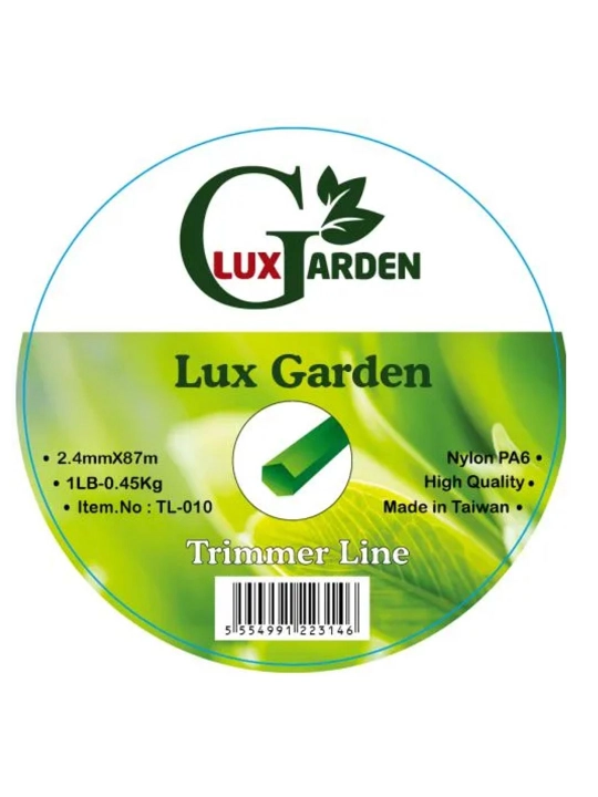 Trimmer liniyasi Lux Garden TL-010, 2.4 mm x 87 m, olti burchakli