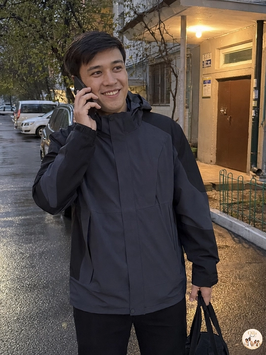 Kapyushonli erkaklar mavsumiy vetrovkasi, bahorgi kurtka, Yevropa o‘lchami M–3XL