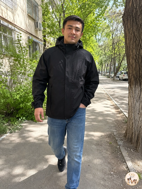 Kapyushonli erkaklar mavsumiy vetrovkasi, bahorgi kurtka, Yevropa o‘lchami M–3XL