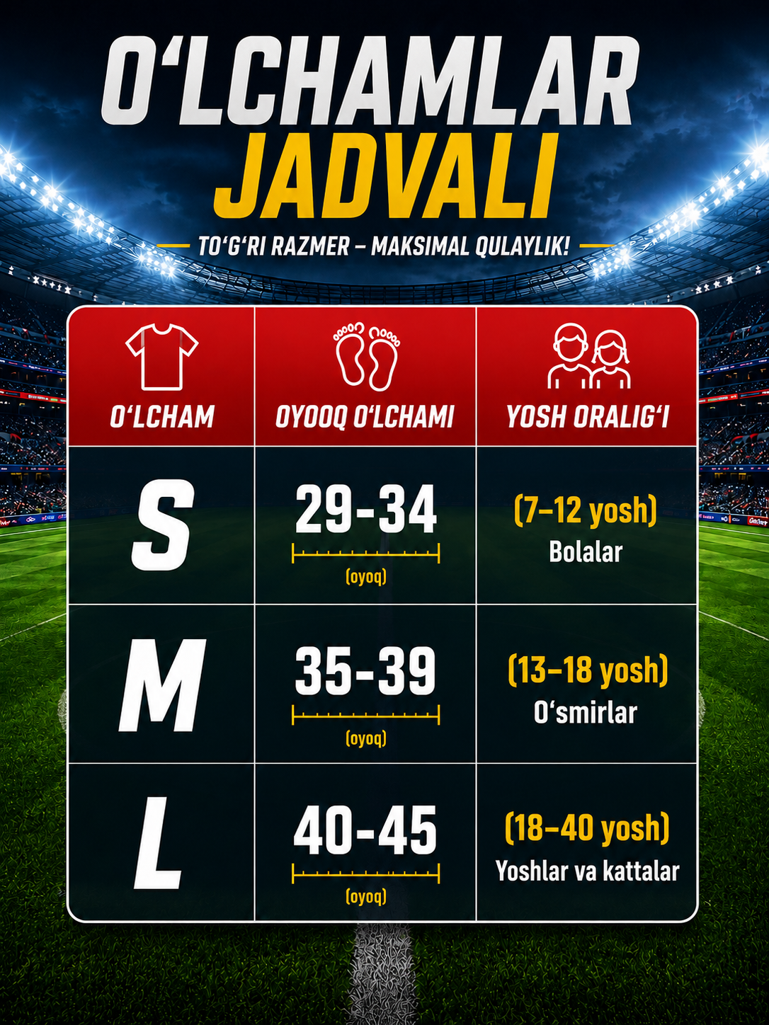 Futbol anjomlari to'plami, 7 tasi 1 da, 5 tasi 1 da, getra, paypoq, qalqon, sumka, teyp