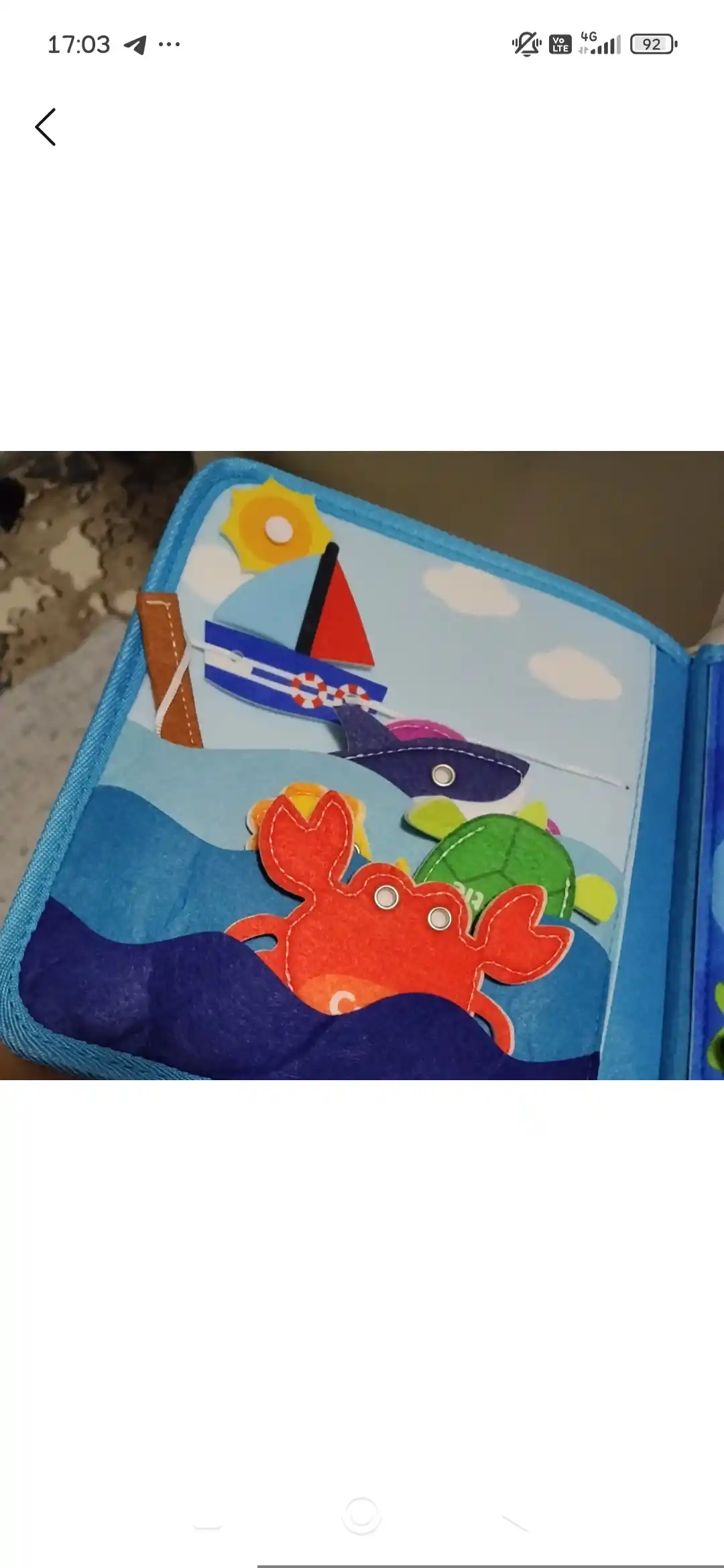 1 yoshgacha bo‘lgan bolalar uchun rivojlantiruvchi o‘yinchoq bizibord kitobchasi