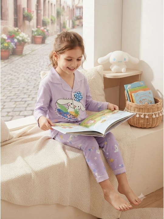 Детская пижама Cinnamoroll хлопковая, комплект 2 предмета, сиреневая