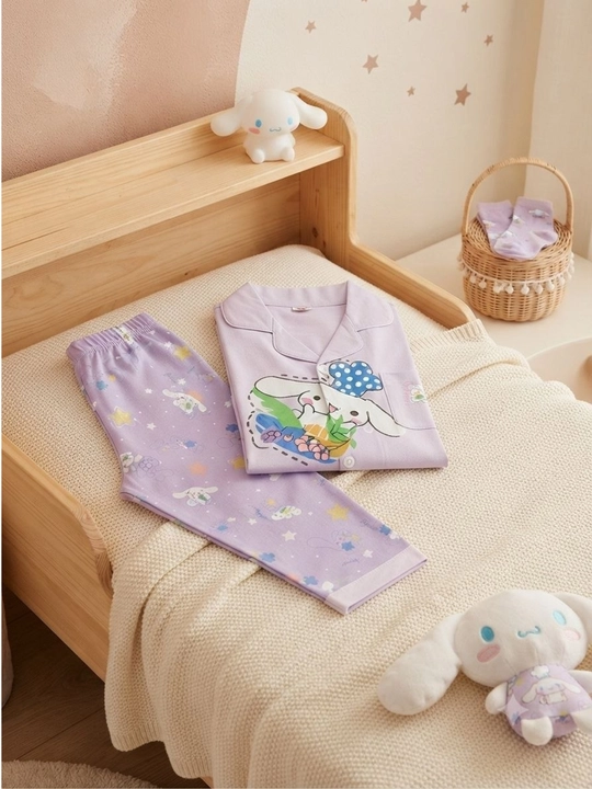 Детская пижама Cinnamoroll хлопковая, комплект 2 предмета, сиреневая