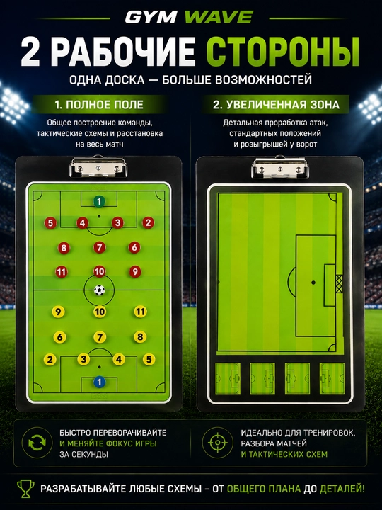 Futbol taktik doskasi, magnitli taktik doska, futbol murabbiyi doskasi, futbol uchun doska