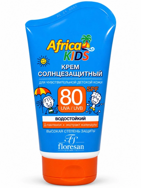 Floresan Africa Kids SPF 80 bolalar quyoshdan himoya kremi, 100 ml - 