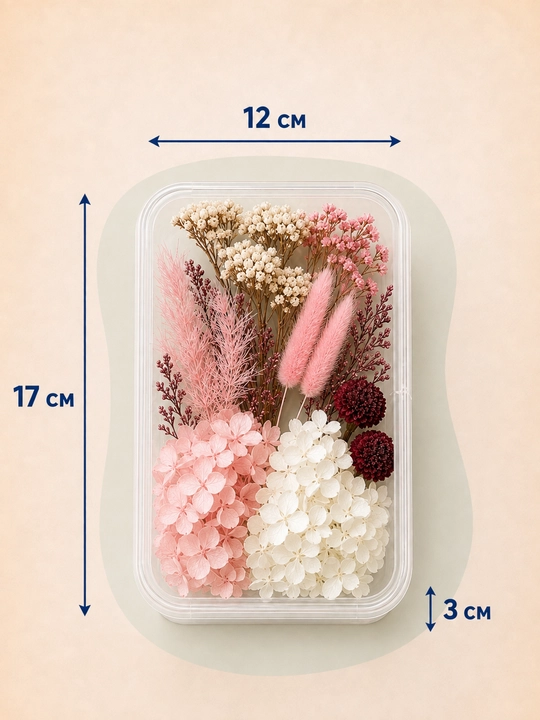 Tabiiy quritilgan gullar, bezak va ijod uchun quruq gullar, dekorativ gullar, smola uchun