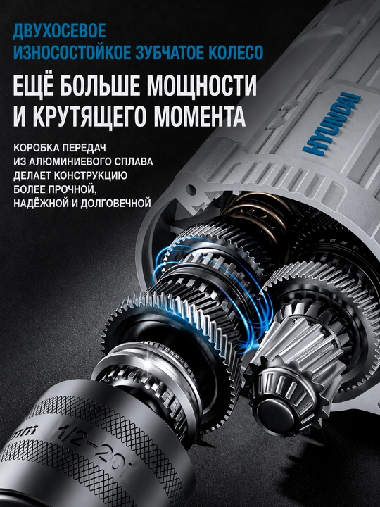 Дрель шуруповерт HYUNDAI