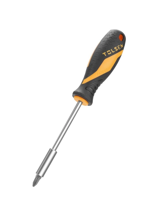 Отвертка с головками и битами TOLSEN 1/4" 25 мм, переходник, 17 пр 20045