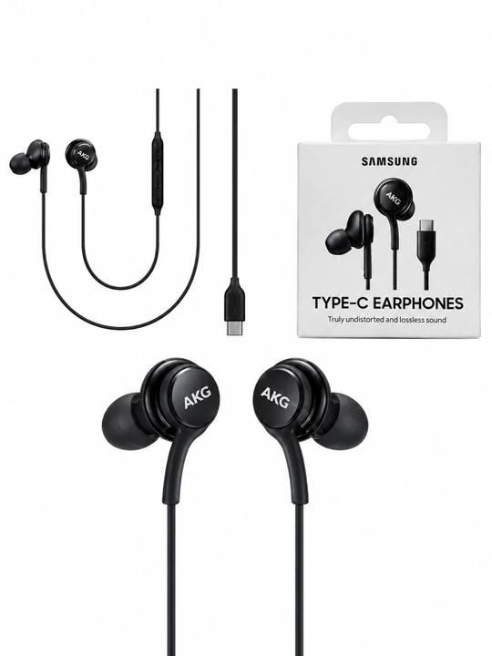 AKG Type-C simli quloqchin, mikrofonli, stereo ovoz, qora