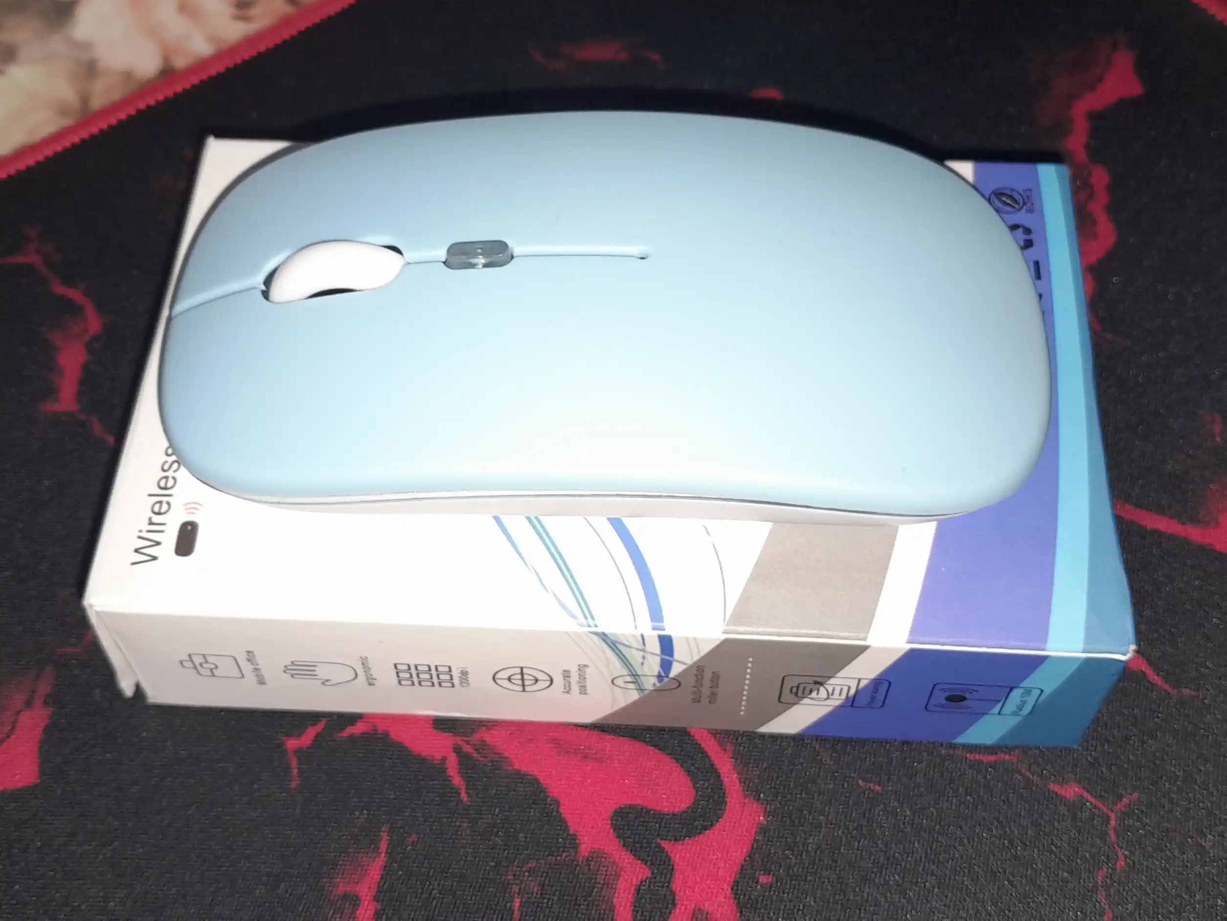 Simsiz kompyuter sichqonchachi, tovushsiz, RGB, Bluetooth