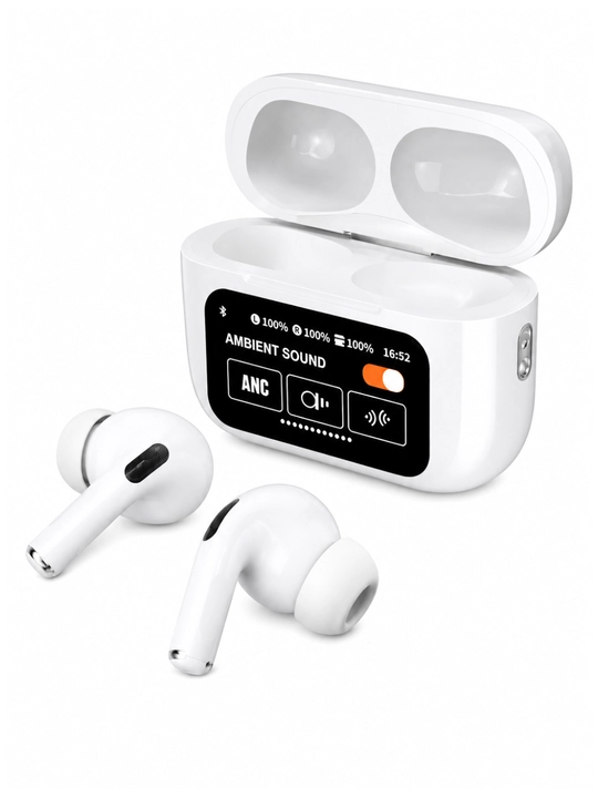 ANC/ENC simsiz Bluetooth quloqchin, sensorli ekranli zaryadlash qutisi