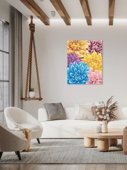 ARTERY raqamlar bo‘yicha rasm «Gullar» 40×50 sm, holstda raqamli raskraska