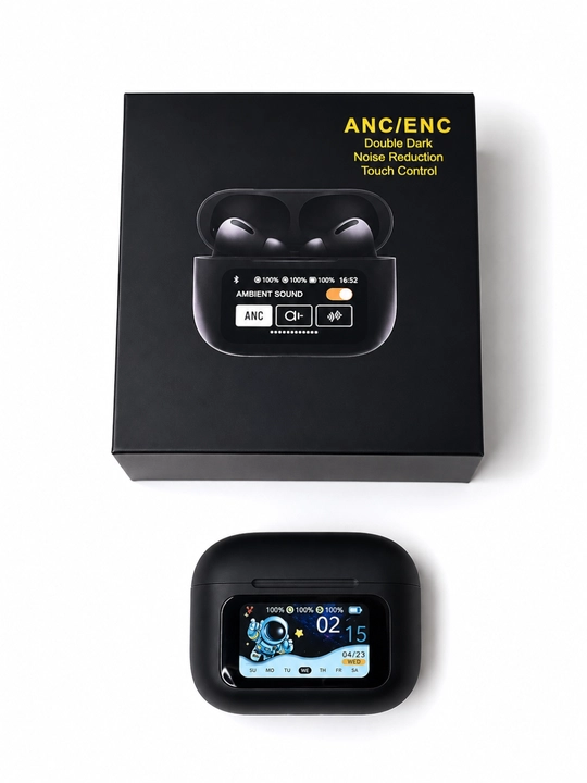 ANC/ENC simsiz Bluetooth quloqchin, sensorli ekranli zaryadlash qutisi