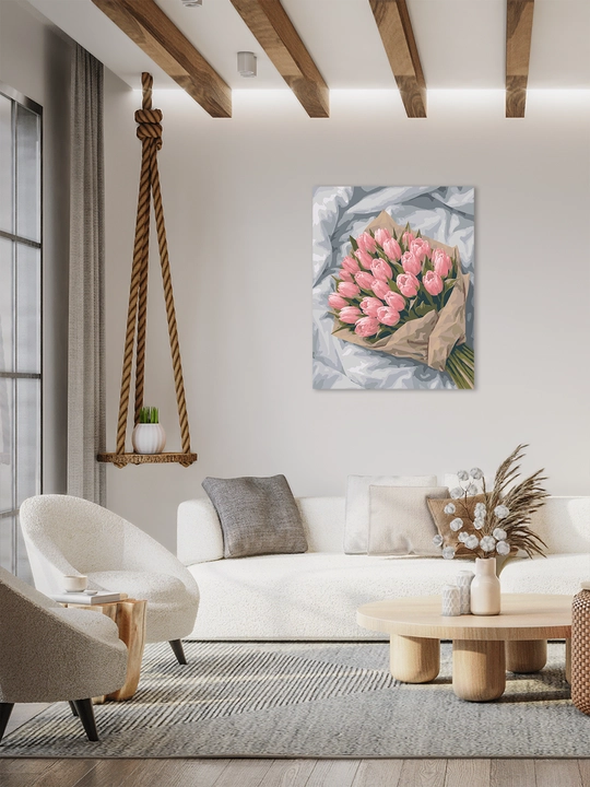 ARTERY raqamlar bo‘yicha rasm «Gullar» 40×50 sm, holstda raqamli raskraska