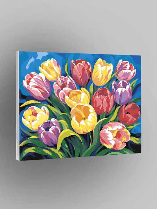 ARTERY raqamlar bo‘yicha rasm «Gullar» 40×50 sm, holstda raqamli raskraska