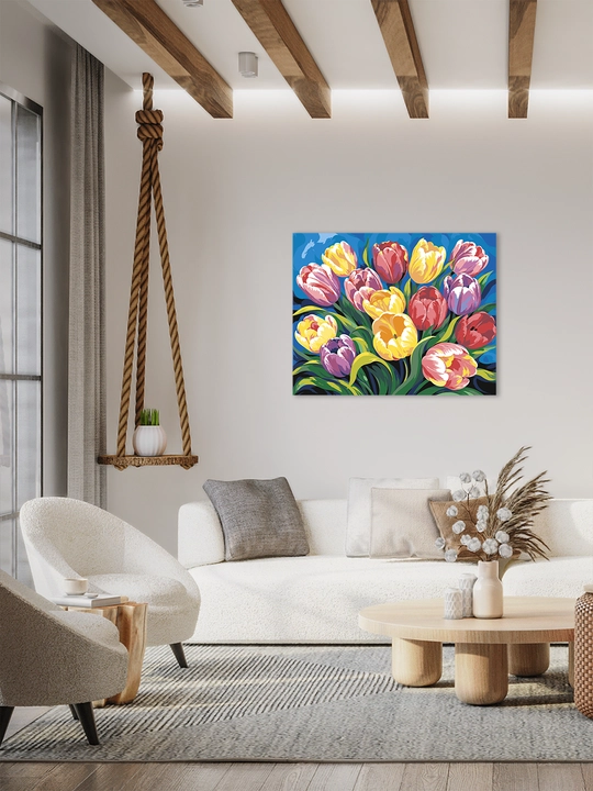 ARTERY raqamlar bo‘yicha rasm «Gullar» 40×50 sm, holstda raqamli raskraska
