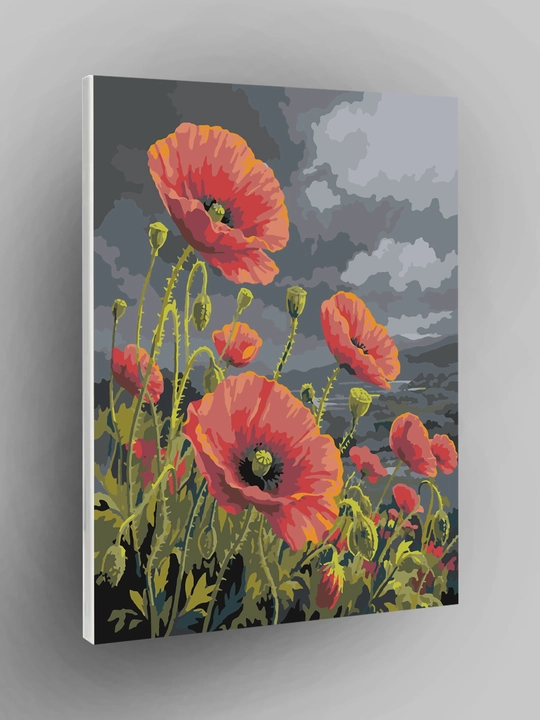 ARTERY raqamlar bo‘yicha rasm «Gullar» 40×50 sm, holstda raqamli raskraska