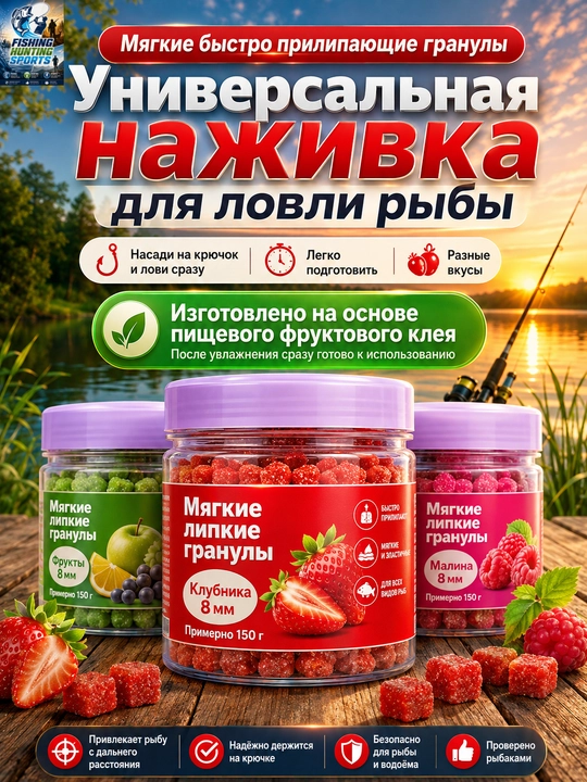 Приманка для рыбалки "Вторая липкая фасоль", рыбный аромат, 500 г - 