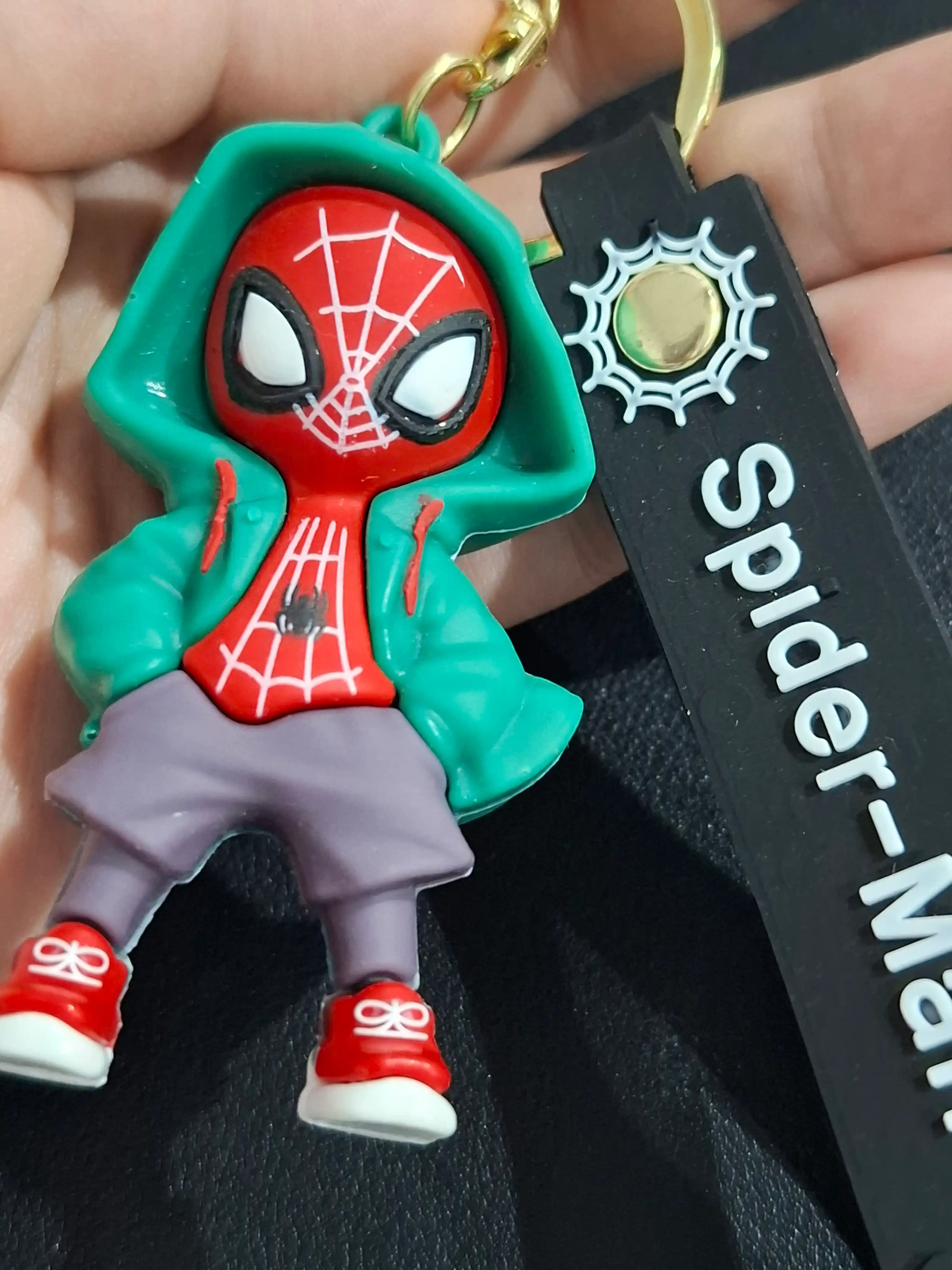 Spider-Man brelok, kalit va ryukzak uchun aksessuar, silikon, 5 sm