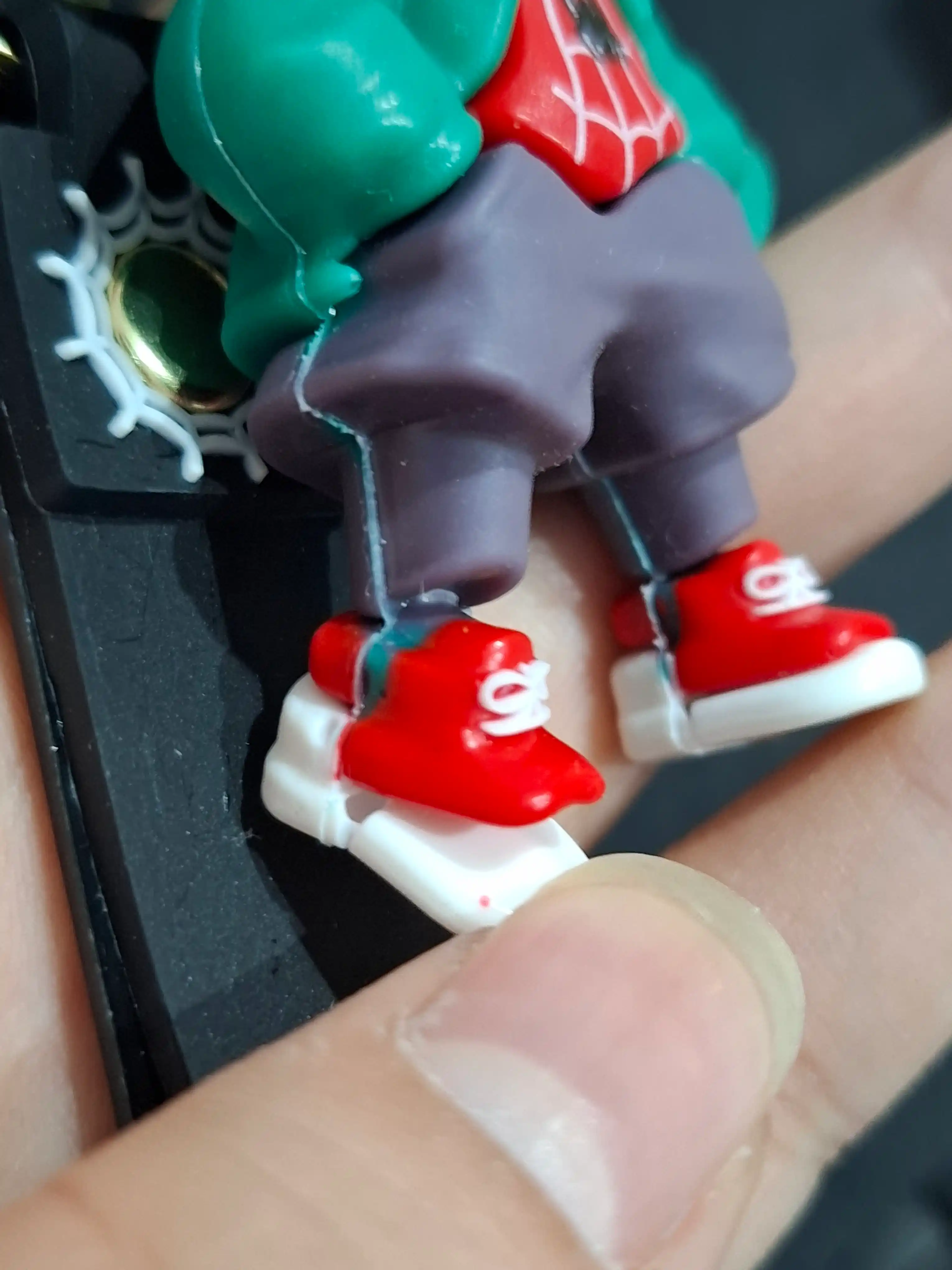 Spider-Man brelok, kalit va ryukzak uchun aksessuar, silikon, 5 sm