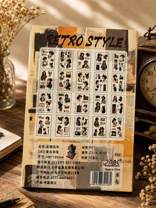 Набор винтажных наклеек Retro Style