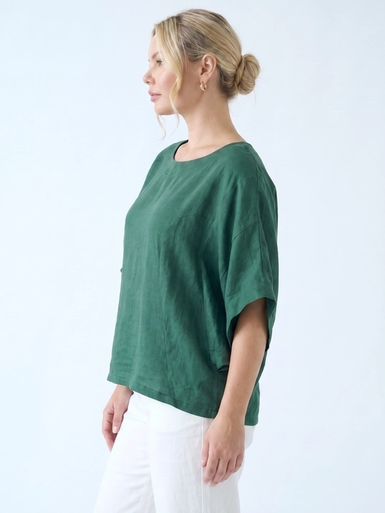 Ayollar uchun paxtali kofta-bluzka, erkin bichim, katta o‘lchamlar L–5XL — ELLY FASHION