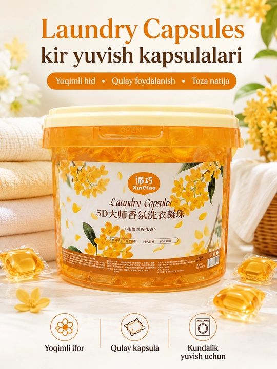 Kir yuvish uchun oqartiruvchi kapsulalar - 