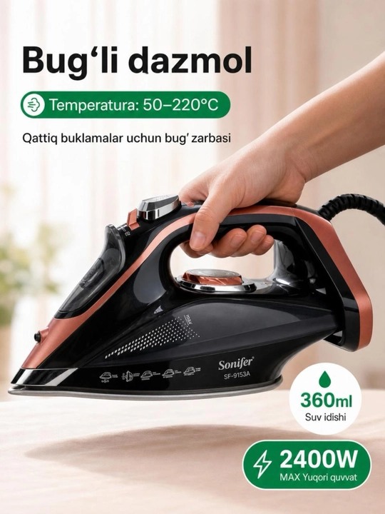 Bug‘li dazmol keramik taglik  2400w
