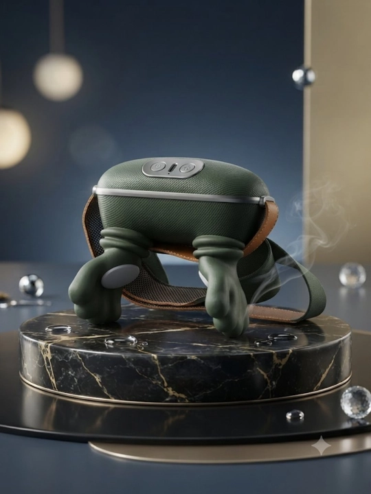 Массажер для шеи и плеч электрический, беспроводной массажер с прогревом 3D - 