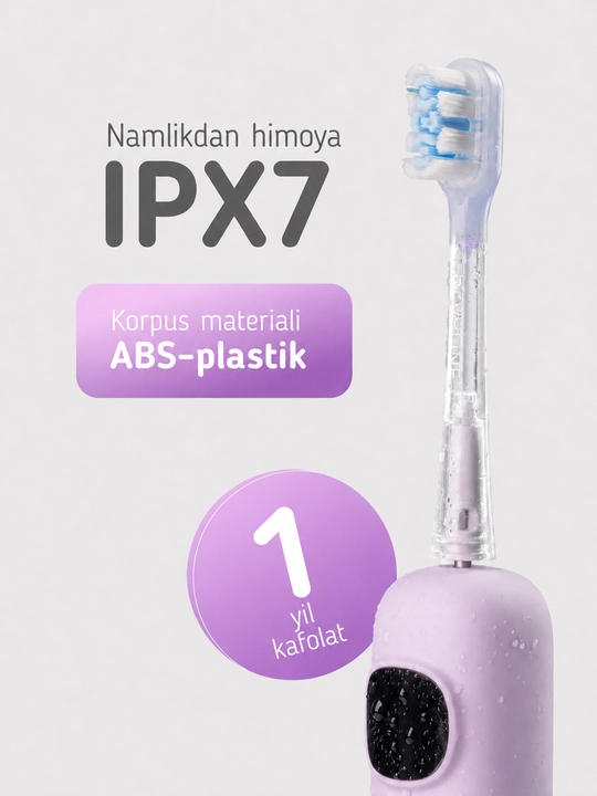 Bolalar uchun elektr tovushli tish cho‘tkasi Revyline RL 095  4 rejim, 7+ yosh