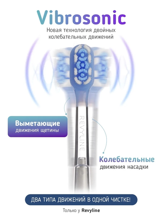 Bolalar uchun elektr tovushli tish cho‘tkasi Revyline RL 095  4 rejim, 7+ yosh