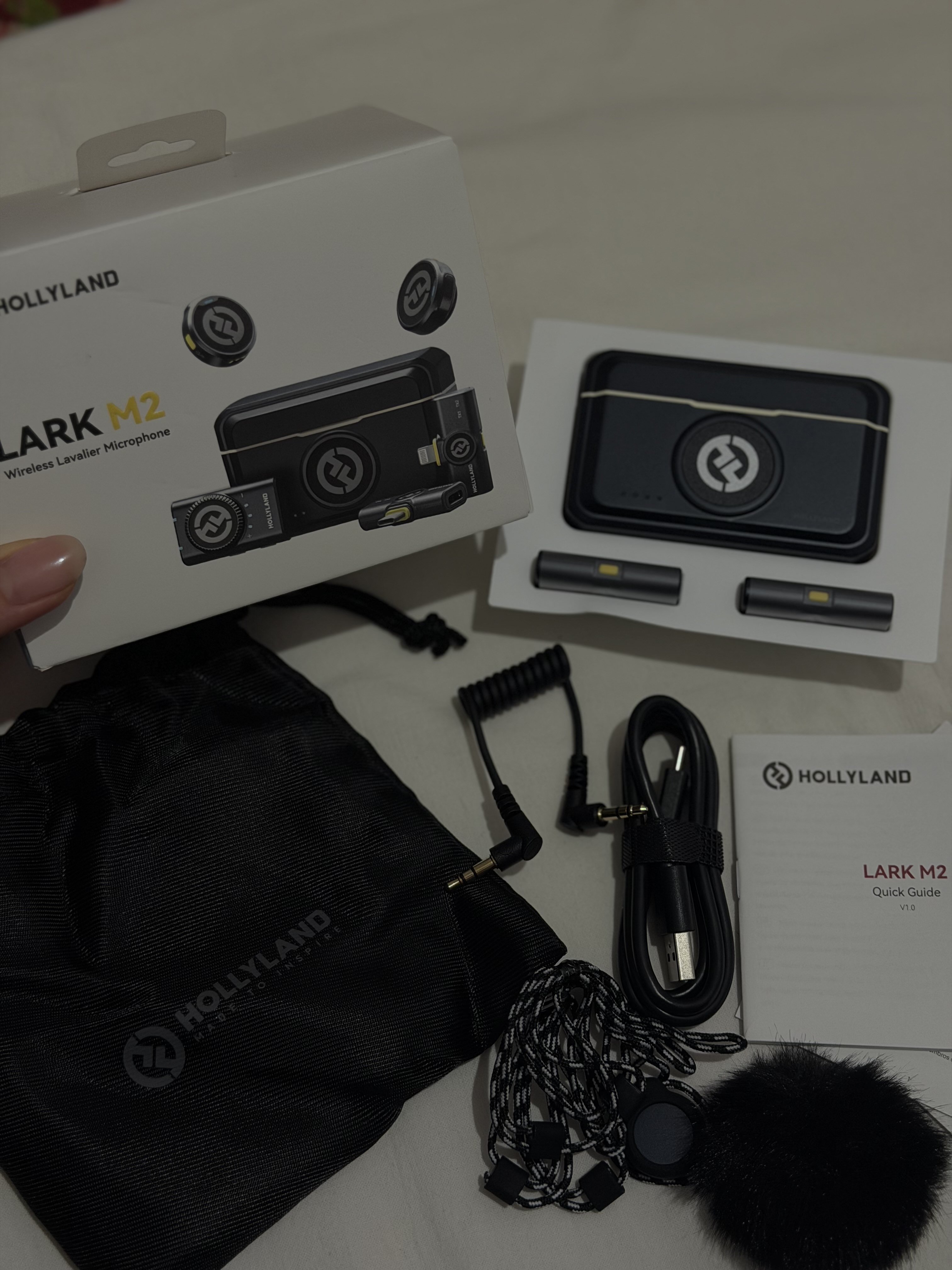 Hollyland Lark telefon uchun simsiz professional mikrofon YouTube va strim uchun