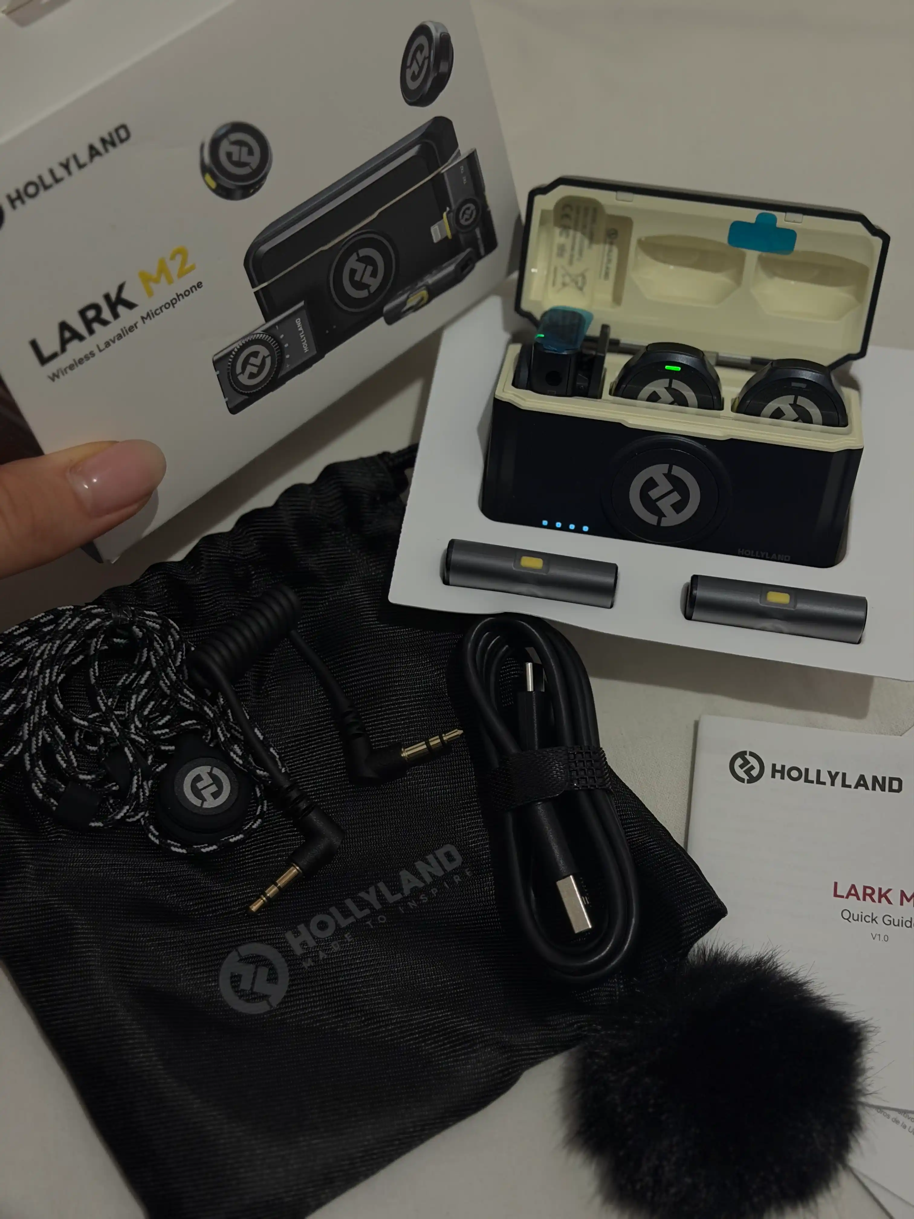 Hollyland Lark telefon uchun simsiz professional mikrofon YouTube va strim uchun