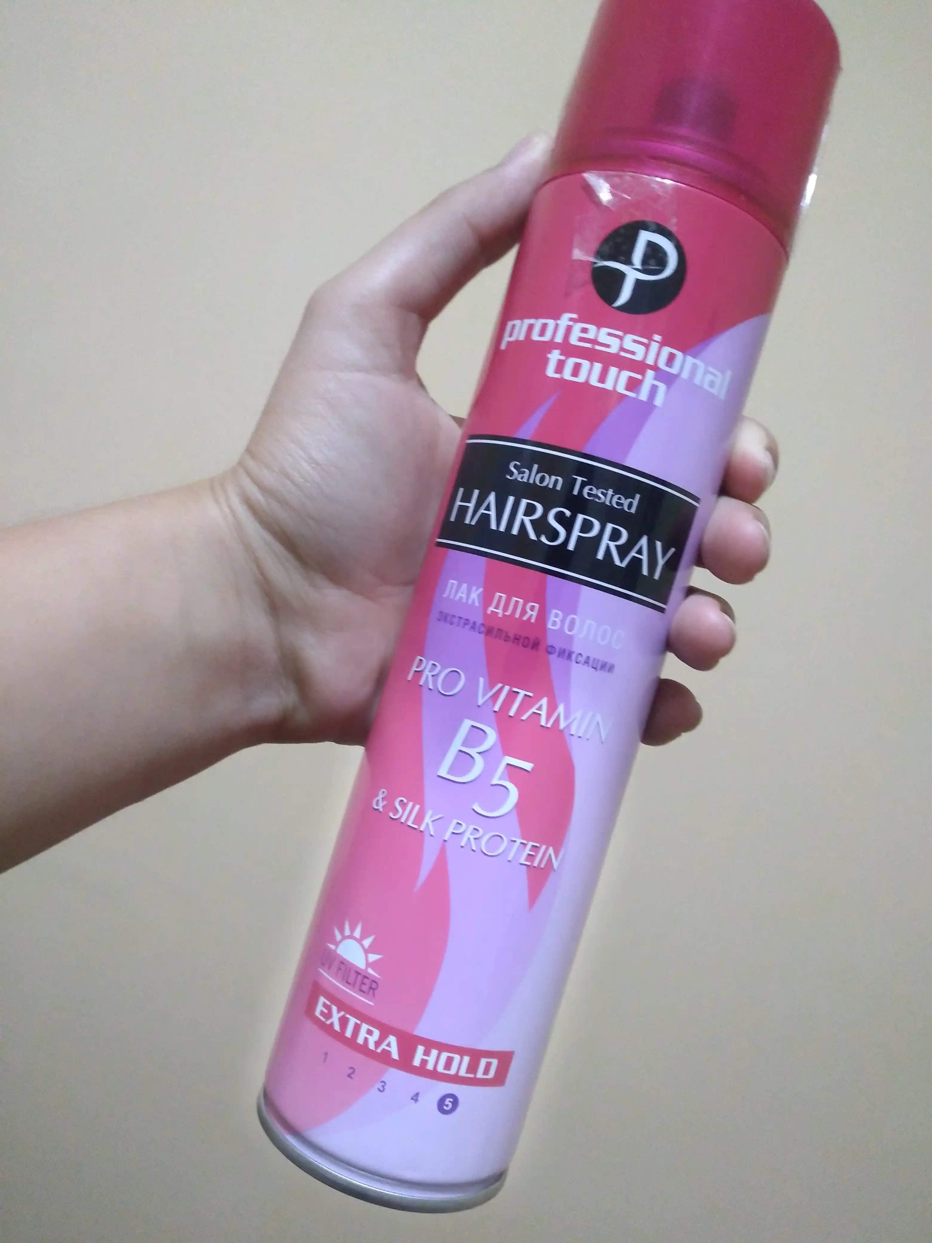 Лак для волос Professional Touch vitamin B5 & Silk Protein, экстрасильная фиксация, 265 мл