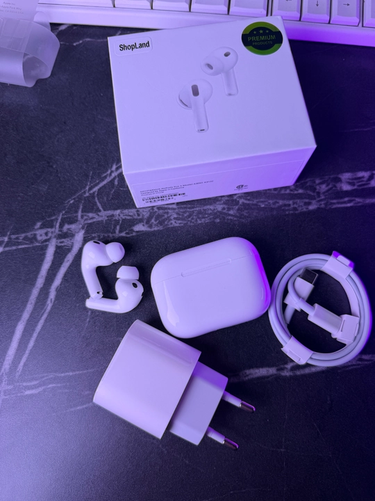 Simsiz quloqchinlar Pods Pro 3 ANC Premium, iPhone va Android uchun naushnik (4ta sovg'a)