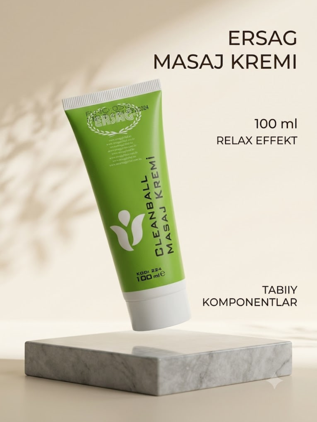 Питательный крем для ухода за сухой кожей тела Ersağ Cleanball 100 мл
