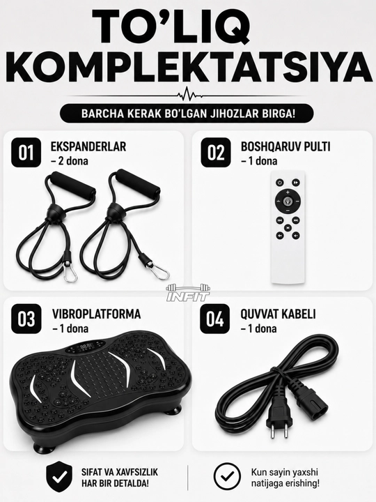 Vibroplatforma oson ozish, vazn tashlash va fitnes uchun, sport trenajyori, kardio stepper