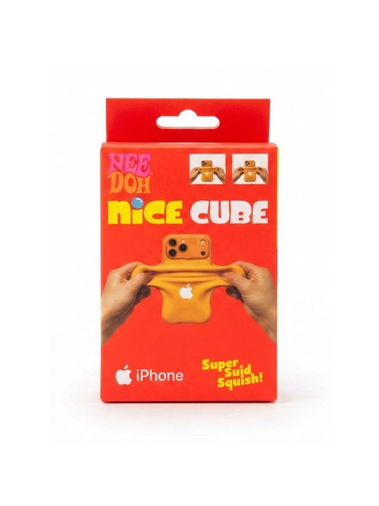 Антистресс-телефон Nice Cube, мягкая игрушка-сквиш, желейный смартфон, оранжевый