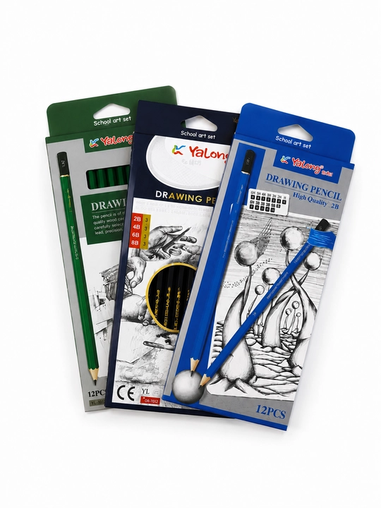 Yalong Professional Drawing Pencil, набор графитных карандашей 12 шт, 2H–8B - 