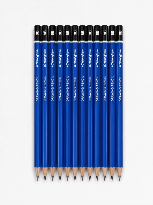 Yalong Professional Drawing Pencil 12 dona, 2H–8B grafit chizmachilik qalamlari