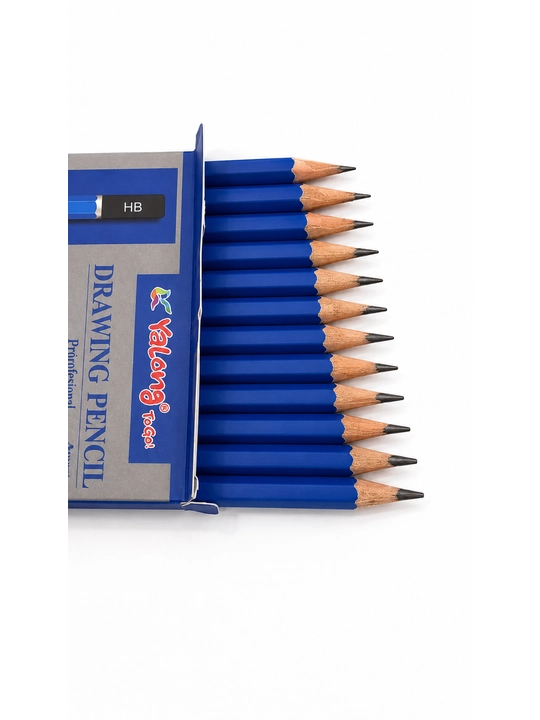 Yalong Professional Drawing Pencil 12 dona, 2H–8B grafit chizmachilik qalamlari