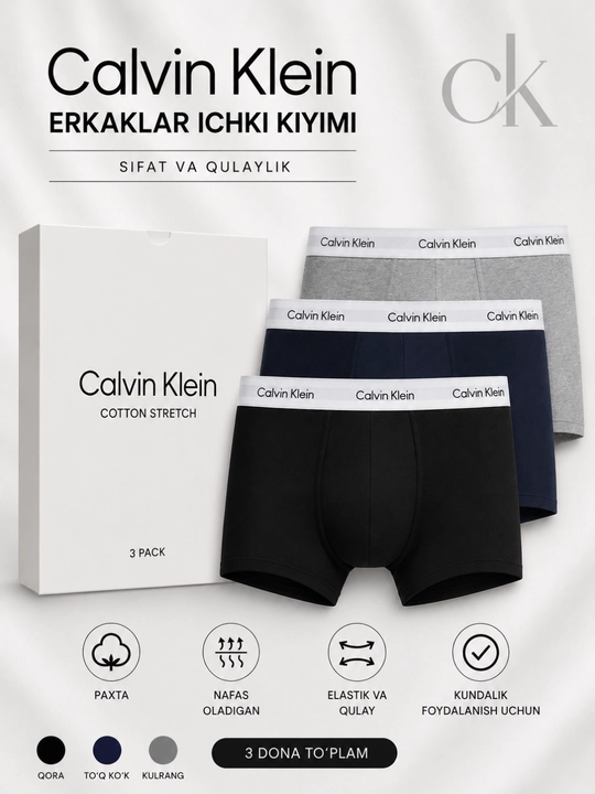 Мужские трусы Calvin Klein, 1 и 3 штуки в наборе